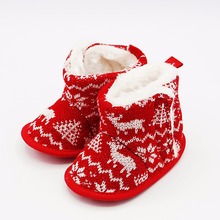 Зимние детские ботинки; Рождественская Детская кроватка для малышей; Теплая обувь для мальчиков и девочек; Обувь для малышей с оленем; Зимняя обувь; DS19 2024 - купить недорого