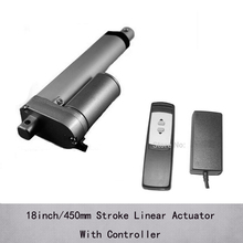 DC linear actuator with 18inch/450mm stroke, 1000N/100kgs load linear actuator for solar tracker with controller 2024 - buy cheap