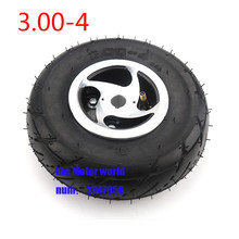 Free shipping  3.00-4 Electric Scooter Front Wheel with Alloy Rim hub and inner tube wheels Gas scooter bike motorcycle 2024 - buy cheap