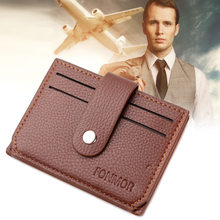 Men Mini PU Leather Card Bag Holder Purse ID Credit Card Holder Wallet New 2024 - buy cheap