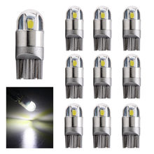 10PCS 12V White T10 3030 2SMD LED High Power Interior Light Bulb W5W 194 168 2825 2024 - купить недорого