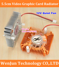 1pcs Hole distanc DC 12V 5.5CM 55MM 2pin 2wire Graphic Card radiator Cooler Fan Video card fan 12V super quiet fan 2.0mm /2.54mm 2024 - buy cheap