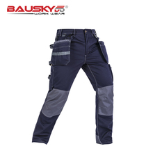 Bauskydd Working Clothes Men's Work Trousers Men's Work Pants Multi-pockets Mechanic Cargo Pants Workwear Trousers Free Shipping 2024 - buy cheap