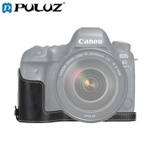 PULUZ 1/4 дюйма резьба из искусственной кожи Нижняя версия для камеры Защитная Половина корпуса Корпус база для Canon EOS 6D/6D Mark II 2024 - купить недорого