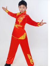 UNISEX children wushu Embroidery dragon clothes tai chi uniforms clothing sets kung fu Anime hero performance suits topquality 2024 - buy cheap