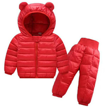 Unisex Baby Winter Fashion Clothing Sets Kids Girls Boys Warm Cute Down Coat Jackets + Pant 2PCS Snowsuits Children Clothing 2024 - buy cheap
