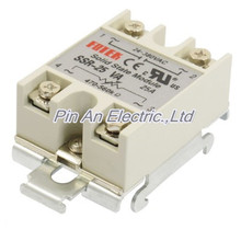SSR 25A Single Phase Resistance Type Adjustable Solid State Relay DIN Rail Mount 2024 - buy cheap
