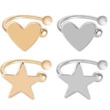 1pc  Ear Cuff Moon Heart Earrings Women Charming Hot Non Piercing Cartilage Ear Clip On Earring Oorbellen Jewelry 2024 - buy cheap