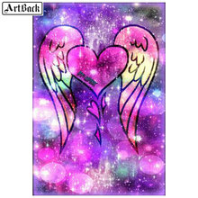 Artback 5d faça você mesmo pintura de diamantes asas de anjo kit completo quadrado mosaico de diamantes de resina kit de artesanato bordado 2024 - compre barato