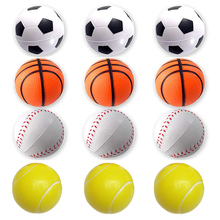 12 шт мини спортивные мячи для детей игрушка футбольный мяч Баскетбол Футбол Бейсбол пользу стресс тревога облегчение релаксации 2024 - купить недорого