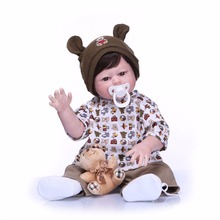 Lifelike Bonecas Recém-nascidos 50 cm Bebê Menino Boneca de Vinil Silicone Cheio Bonecas Reborn Bebês Macio Encantador do Menino Presente Presentes de Natal 2024 - compre barato