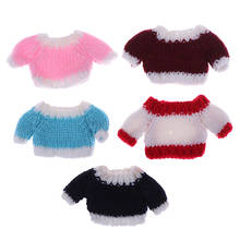 1 шт 1/12 аксессуары для миниатюрного кукольного домика новая одежда свитер для куклы трикотажные тканые Топы 2024 - купить недорого