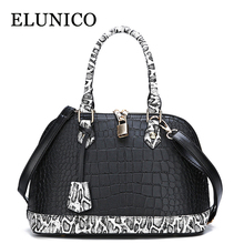 ELUNICO Luxury Handbags Women Bags Designer Snake Pattern Tote Bag Ladies PU Leather Street Fashion Messenger Shoulder Bags 2024 - buy cheap
