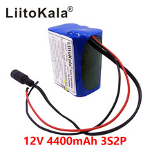 Liitokala-Paquete de batería de iones de litio 4400, placa protectora PCB, Monitor de cámara CCTV, cargador de batería de 18650 V y 1A, 12V, 4,4ah, 12,6 mAh 2024 - compra barato