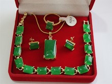 Серьги и подвески с натуральным зеленым нефритом, кольцо (#7.8.9), набор ювелирных изделий, опт 2024 - купить недорого