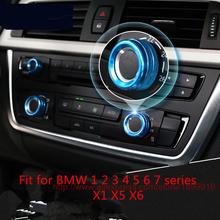 Angelguoguo Air conditioning knob decoration sticker/air conditioning adornment circle fit for BMW 1 2 3 4 5 6 7 series X1 X5 X6 2024 - buy cheap