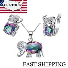 USA STOCK Uloveido Kids Anime Jewelry Sets for Women Crystal Jewelry Set Earrings Necklace Costume Jewelry Sets Wedding T485NR 2024 - buy cheap