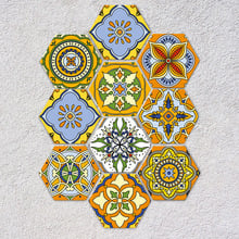 Pegatinas de azulejos de estilo marroquí para decoración del hogar, adhesivos de pared para suelo, dormitorio, baño, suministros de decoración del hogar, 10 unids/set por Set 2024 - compra barato