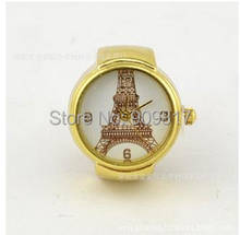 Creative Fashion Lady Girl Steel Round Elastic Quartz Finger Ring watch women 10pcs/lot 2024 - buy cheap