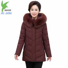 High quality Plus size XL-10XL Winter Parkas Women 2019 Thicken Faux Fur collar Hooded Outerwear Warm Down cotton Jackets G179 2024 - buy cheap