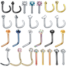 1PC Steel Piercings Nariz Nose Ring Nose Piercings Nez Studs Nose Bone Nostril Screw Nose Pin Body Jewelry Piercings 2024 - buy cheap