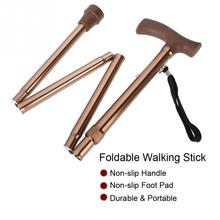 Alloy Foldable Elderly Safety Walking Stick Guide Blind Cane Crutch Bronze Adjustable Length 2024 - buy cheap