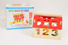 1pc baby 3D Wooden Number House Toys for Kids Children gift box Building assemble puzzles early learning educational toys 2024 - buy cheap