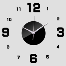 Moderno top fashion dígitos relógio de parede sticker set criativo relógios de decoração para casa diy espelho acrílico decalque de vidro sala de estar 2024 - compre barato