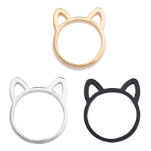 Женское кольцо с кошачьими ушками 2024 - купить недорого