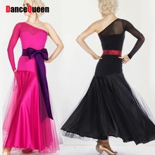 ballroom dance competition dresses rose/red/black ballroom dance dress women M/L/XL luminous costumes free shipping 2024 - buy cheap
