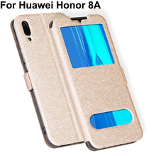 Front Window Leather Filp Case For Huawei Honor 8A 6.09" phone cover For Honor 8 A back cases Honor8A bumper coque 2024 - buy cheap