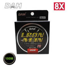 Wholesale 100m 8x Brand DAH Japan Quality Multifilament 100% PE Braided Fishing Line 8 Strands Strong Strenght Free Shipping 2024 - buy cheap