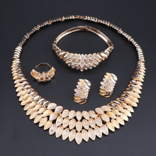 Oeoeos-conjunto de joias luxuoso estilo dubai, joias, cores douradas, diamante nigeriano, casamento africano, design de fantasia 2024 - compre barato