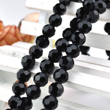 High quality 6mm 198pcs AAA Round Shape Black crystal beads loose rondelles glass ball beads supply Jewelry bracelet DIY Beads 2024 - buy cheap