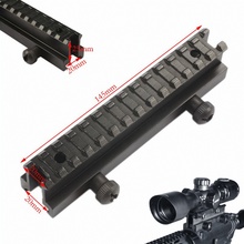 AR Riser Mount Picatinny Weaver-alto perfil See Thru 20mm con 13 ranuras tejedor Picatinny Rails pistola airsoft pistola Caza caza 2024 - compra barato