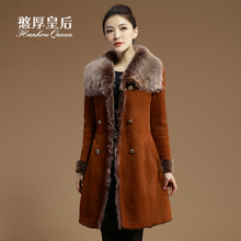 Plus size New Genuine leather coat,Elegant Slim lamb wool fur coats Sheepskin jacket natural fur garment Free shipping FQ6045 2024 - buy cheap