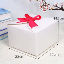 12pcs Pure White/Brown Kraft Paper Box, DIY Wedding Favor Gift Box, Large Single Cake Box Packaging with Free Ribbons 7/12 2024 - buy cheap