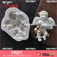 Archangel Cupid single angel silicone fandont mold Silica gel moulds Chocolate molds cake baking decoration tools candy mould 2024 - buy cheap