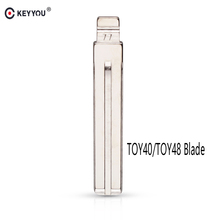 KEYYOU-llave de coche plegable sin cortar para Kia 7T14, Sportage, Hyundai Verna IX35, Toyota Crown, 10 Uds., n. ° 77 2024 - compra barato