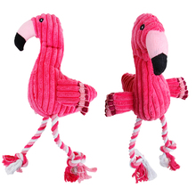 Plush Flamingo Pet Dog Toys Squeaky Sound Toy for Small Dogs Puppy Chew Toys for Dog Playing Games Pets Supplies 2024 - buy cheap