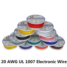 Cabo de linha elétrica, 6m/ul 1007 20awg, 12 cores, selecionar pacote, carretel de linha, fio pcb tingido de cobre, rohs