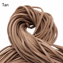 20 yards 2.8x1.5mm Faux Suede Cord String Rope Thread Velvet Leather Cords for Necklace Jewelry 2024 - buy cheap