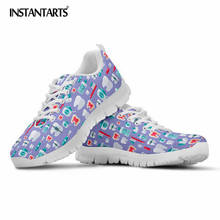 INSTANTARTS Dental Equipment Printing Lace Up Sneaker Shoes Women's Summer Spring Air Mesh Flat Shoes 2021 Casual Flats Mujer 2024 - buy cheap
