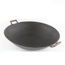 Wok-utensilio de cocina de hierro Original, sartén de acero para pícnic, Camping, 27- 40cm 2024 - compra barato
