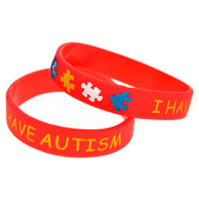 OBH 50PCS I have Autism Silicone Rubber Bracelet Multicolor Puzzle Logo Children Size 2024 - buy cheap