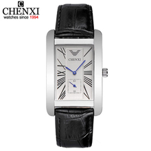 Chenxi relógio de pulso de couro preto masculino, relógio de quartzo estilo casual empresarial para homens 2024 - compre barato