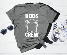 Camiseta de Halloween Boos Crew para mujer, remera Hipster informal con eslogan gráfico, Camisetas estampadas con vino, conjuntos 2024 - compra barato
