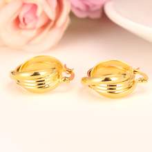 Bangrui New Fashion Women/Girls Earrings Jewelry / Yellow Gold Filled Round Earrings Jewelry drop Shipping gift 2024 - buy cheap
