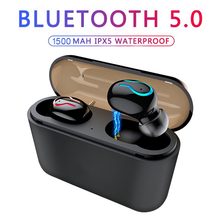 TWS Беспроводные Bluetooth 5,0 наушники HiFi стерео наушники спортивные наушники с микрофоном зарядная коробка для xiaomi iphone Samsung 2024 - купить недорого