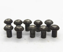 30Pcs M6 x 8mm Solid Half Round Head Carbon Steel Rivet Hand Type Rivets Dark Color 2024 - buy cheap